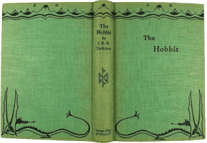 La portada de una edición antigua de El Hobbit