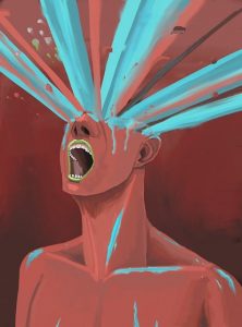Rostro de sufrimiento