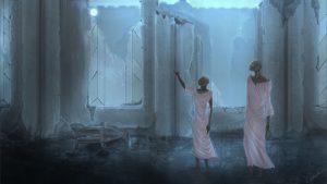 Las ruinas de la ciudad de Elantris.