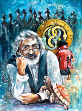 Caricatura de Michael Ende