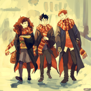 Hermione, Harry Potter y Ron